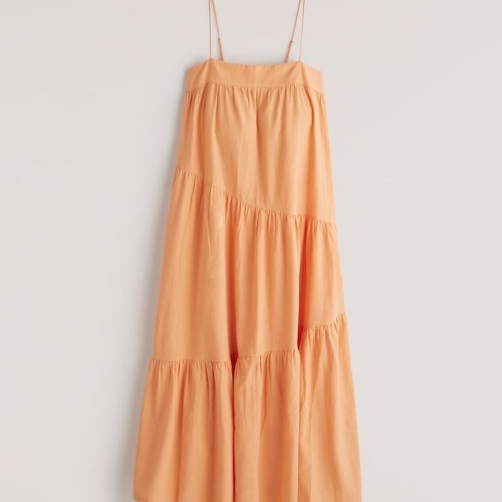 Abercrombie Asymmetrical Tiered Maxi Dress